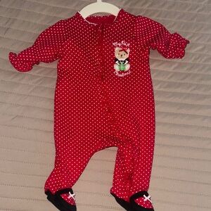 My First Christmas Teddy Bear Onesie